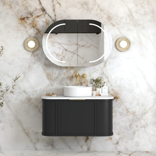 Hampshire 900mm Wall Hung Curve Vanity - Image 9