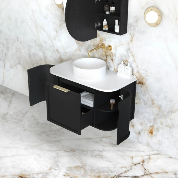 Hampshire 900mm Wall Hung Curve Vanity - Image 10