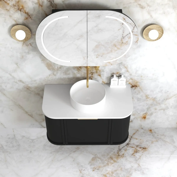 Hampshire 900mm Wall Hung Curve Vanity - Image 8