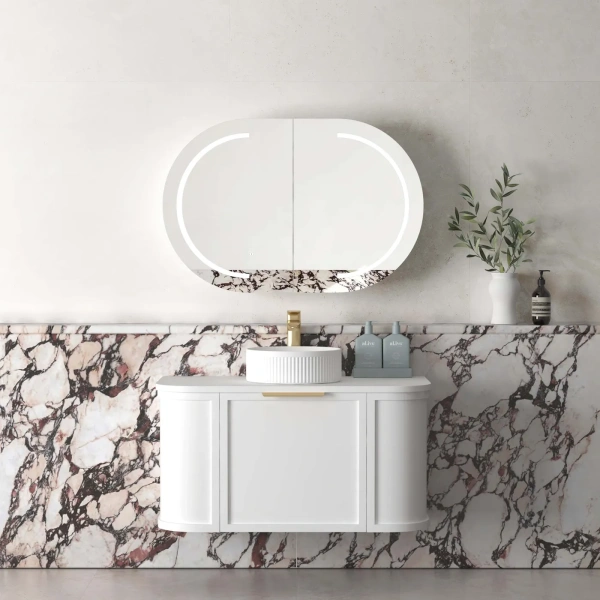 Hampshire 900mm Wall Hung Curve Vanity - Image 2