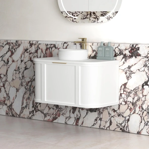 Hampshire 900mm Wall Hung Curve Vanity - Image 4