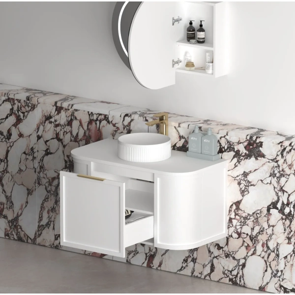 Hampshire 900mm Wall Hung Curve Vanity - Image 3