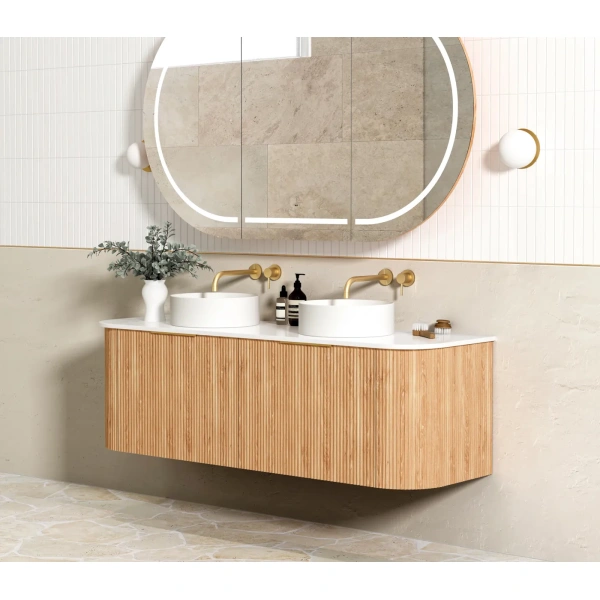 Bondi 1500mm Fluted Wall Hung Curve Vanity - Image 14