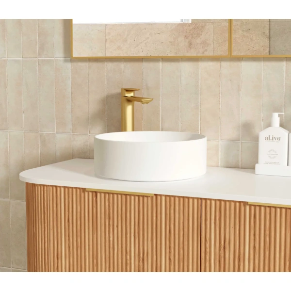 Bondi 1800mm  Fluted Wall Hung Curve Vanity - Image 4