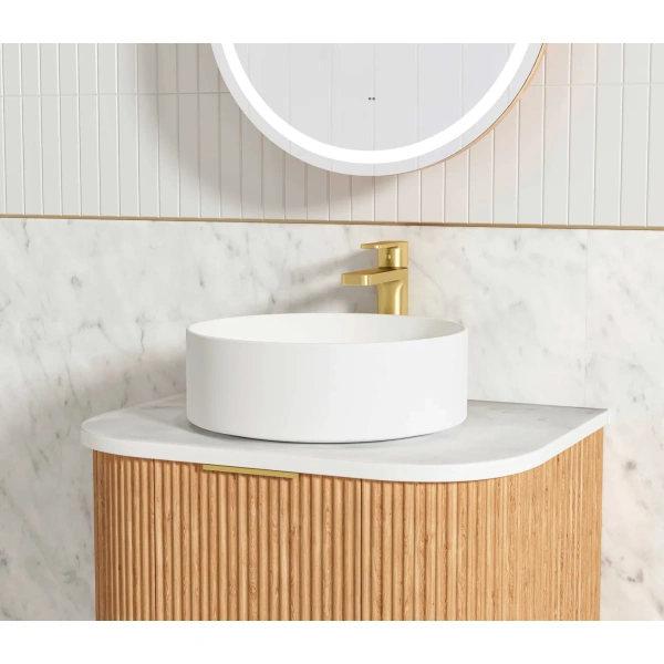 Bondi 600mm Fluted Wall Hung Curve Vanity (12TH & NTH Only) - Image 7