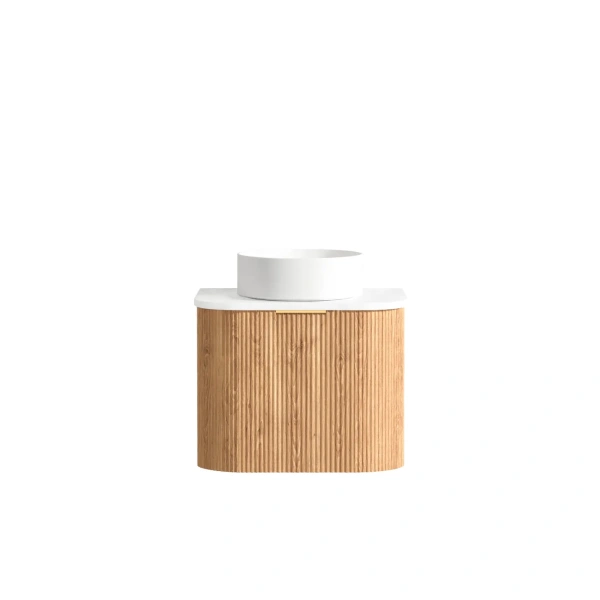 Bondi 600mm Fluted Wall Hung Curve Vanity (12TH & NTH Only) - Image 5