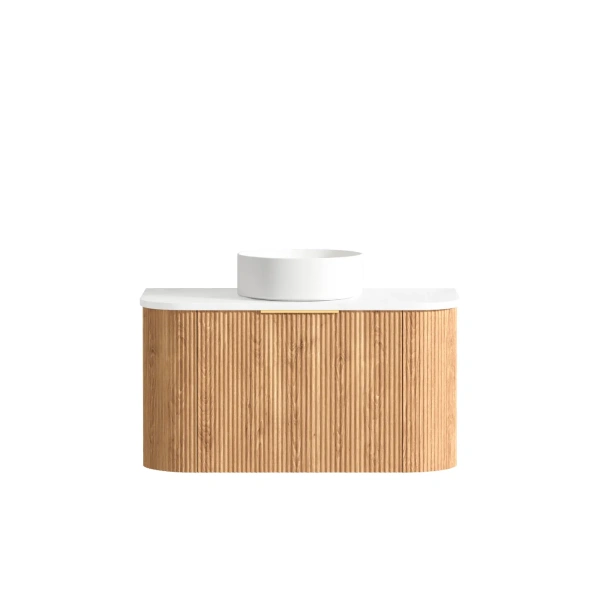 Bondi 900mm Fluted Wall Hung Curve Vanity - Image 9