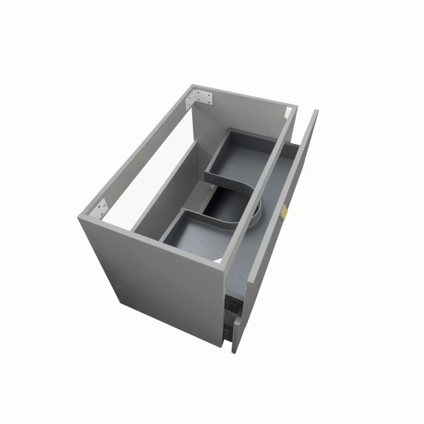 Boston 600mm Light Grey Wall Hung Vanity - Image 2