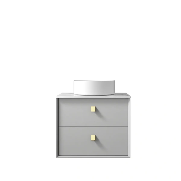 Boston 600mm Light Grey Wall Hung Vanity - Image 3