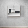 Boston 900x800 Matte White Shaving Cabinet