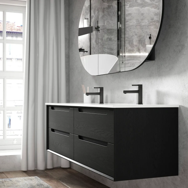 Byron 1200mm Wall Hung Vanity Double Bowl - Image 2