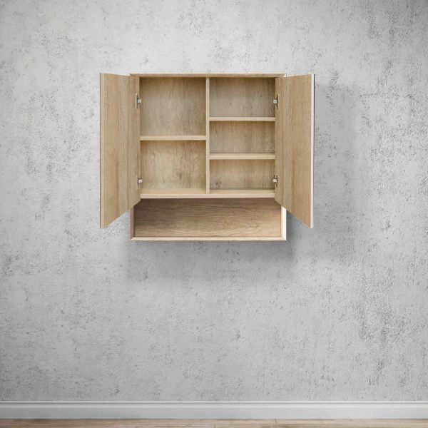 Byron 750x800 Natural Oak Shaving Cabinet - Image 2