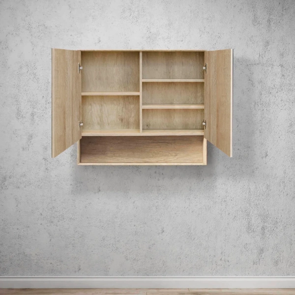 Byron 900x800 Natural Oak Shaving Cabinet - Image 6