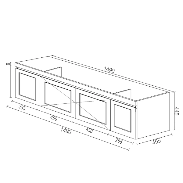 Hampton Mark II 1500mm Wall Hung Vanity - Image 9
