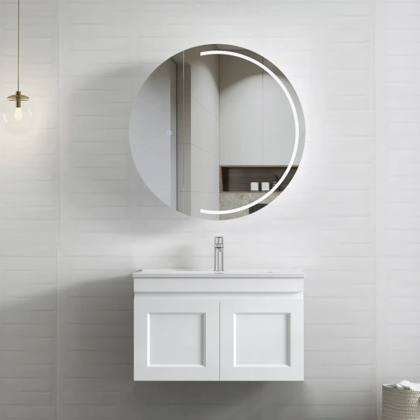 Hampton Mark II 750mm Satin White Wall Hung Vanity - Image 3