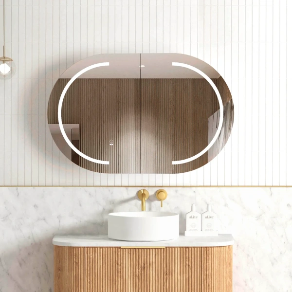 LED Bondi 900x600 Shaving Cabinet - Image 4