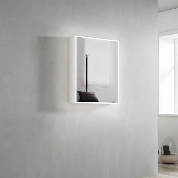 LED Moonlight 600x650 Shaving Cabinet 2 Doors - Image 3