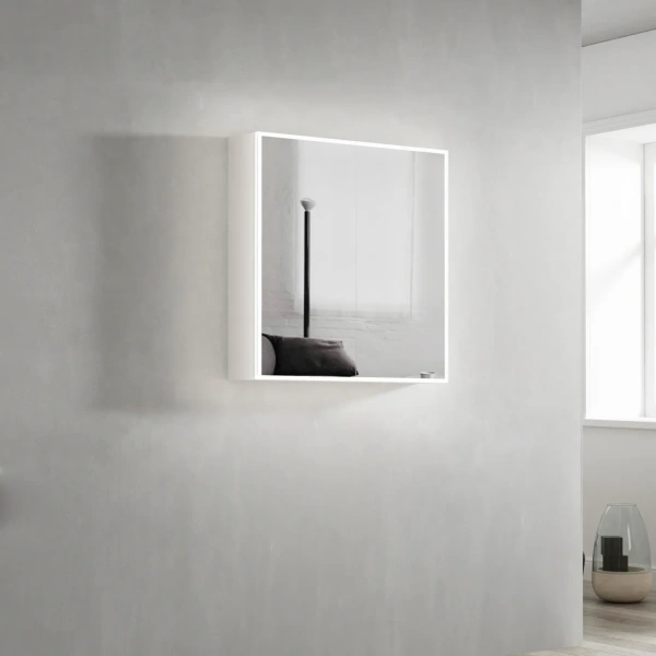 LED Moonlight 750x650 Shaving Cabinet 2 Doors - Image 3