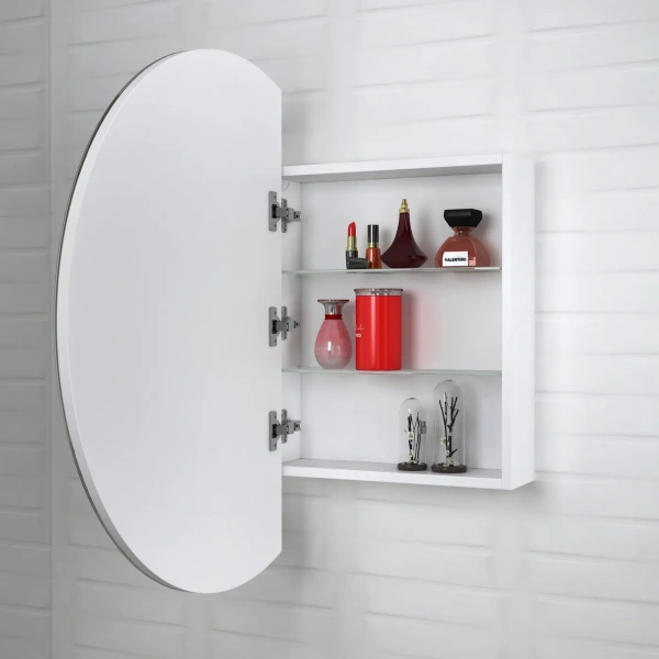 LED London 800mm White Shaving Cabinet - Image 2