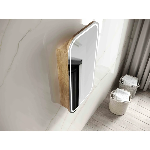 LED Newport 900x450 Shaving Cabinet Soft Square - Image 5