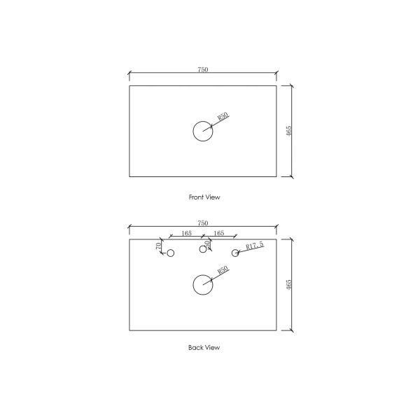 Laguna 750mm Oak Wall Hung Vanity - Image 18
