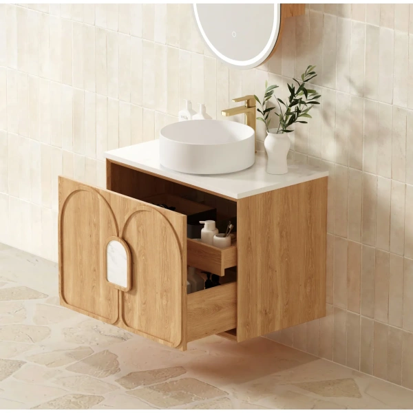Laguna 750mm Oak Wall Hung Vanity - Image 10