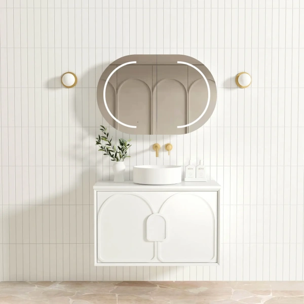 Laguna 900mm Oak Wall Hung Vanity - Image 2