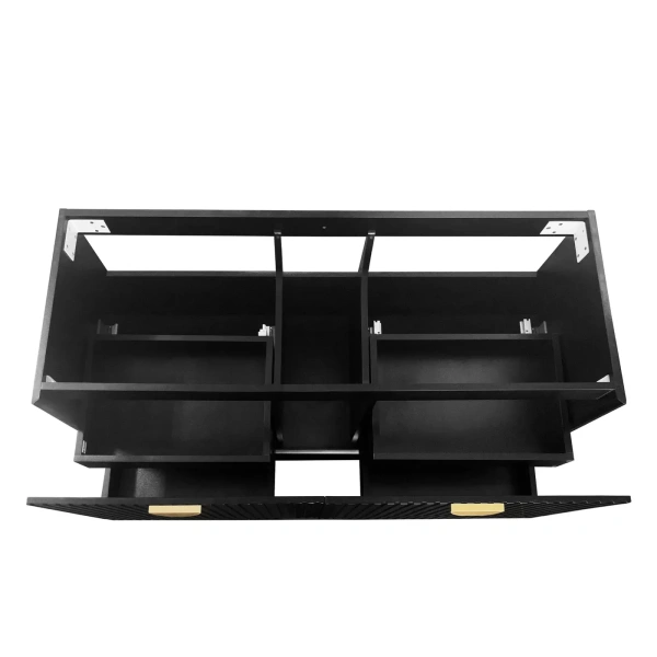 Marlo 1200mm Matte Black Wall Hung Vanity - Image 2