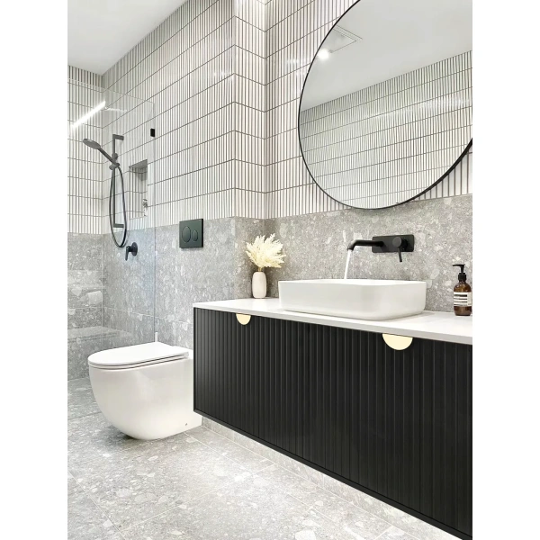 Marlo 1200mm Matte Black Wall Hung Vanity - Image 4