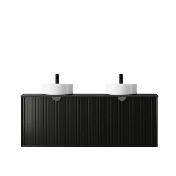 Marlo 1500mm Matte Black Wall Hung Vanity - Image 4