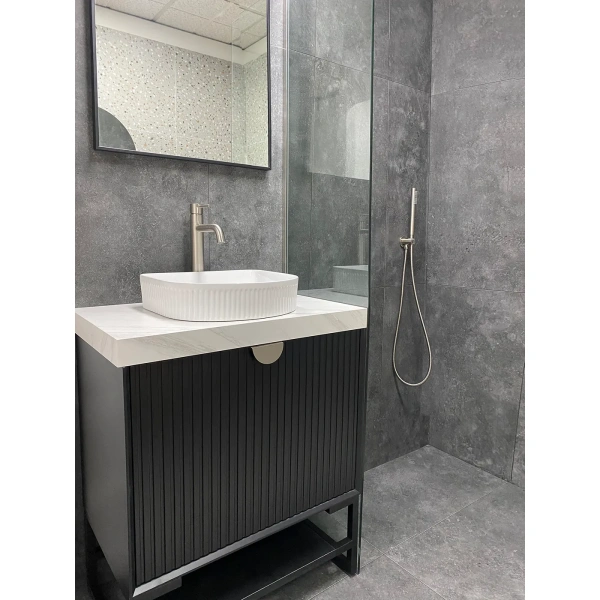 Marlo 900mm Matte Black Wall Hung Vanity - Image 4