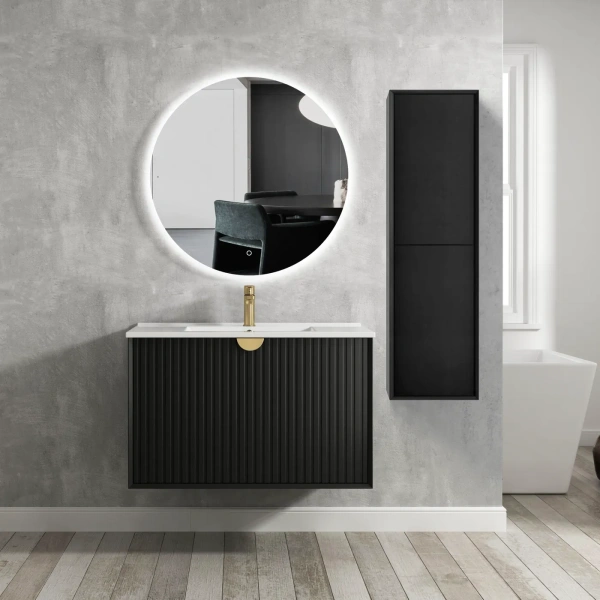 Marlo Tall Boy 350x300x1200 Matte Black - Image 2