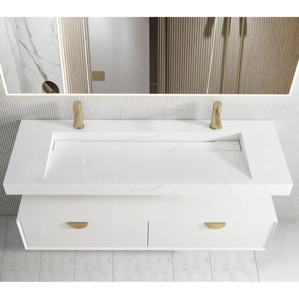 Moonlight 1500mm White Wall Hung Cabinet - Image 2