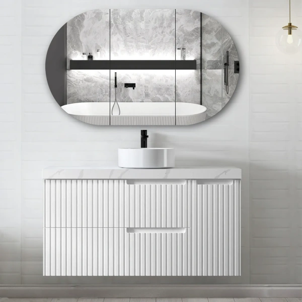 Noosa 1200mm Satin White Wall Hung Vanity