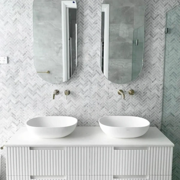 Noosa 1500mm Satin White Wall Hung Vanity - Image 5