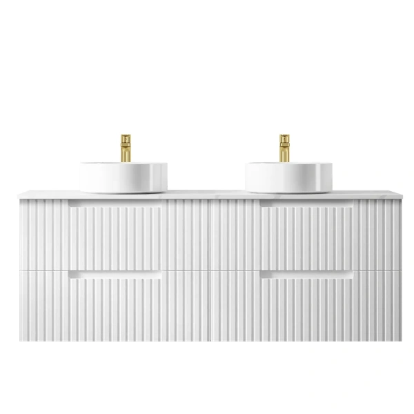 Noosa 1500mm Satin White Wall Hung Vanity - Image 7