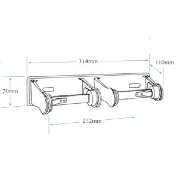Care Accessories - 5224 Double Toilet Tissue Dispenser - Image 2