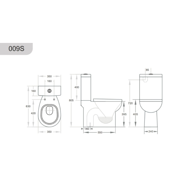 Toilet Suites - Boxrim - Zion KDK009 Closed Couple Toilet Suite - Image 2