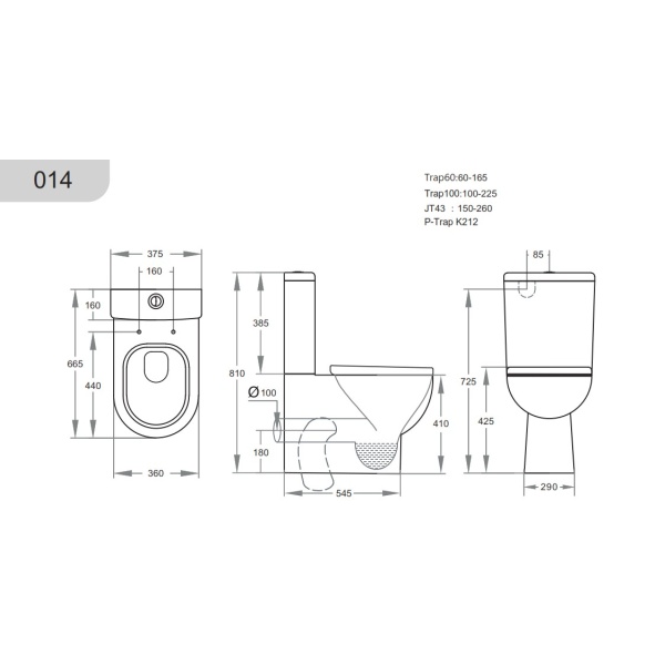 Toilet Suites - Boxrim - Mercury KDK014 Toilet Suite - Image 2