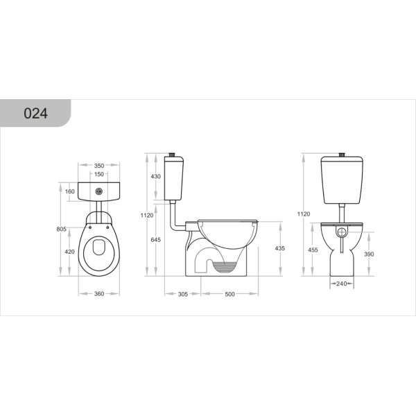 Care Toilet – KDK024 Box Rim Pan - Image 2