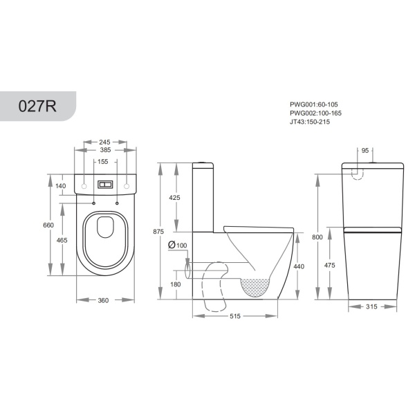Care Toilet – KDK027R Elvera Rimless - Image 6