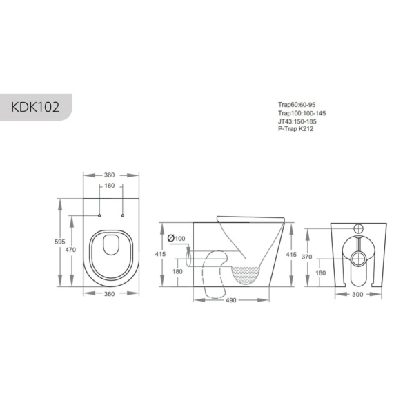 Wall Faced Floor Pans - Box Rim - KDK102 Avery Wall Faced Floor Pan - Image 6