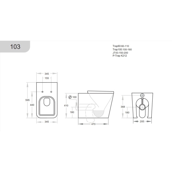 Qubist Wall Faced Floor Pan QB103WFP (KDK103) - Image 2