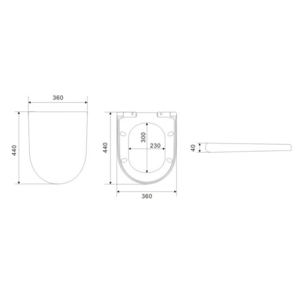 Wall Hung Pans - KDK305R Veda Rimless Wall Hung Pan - Image 4