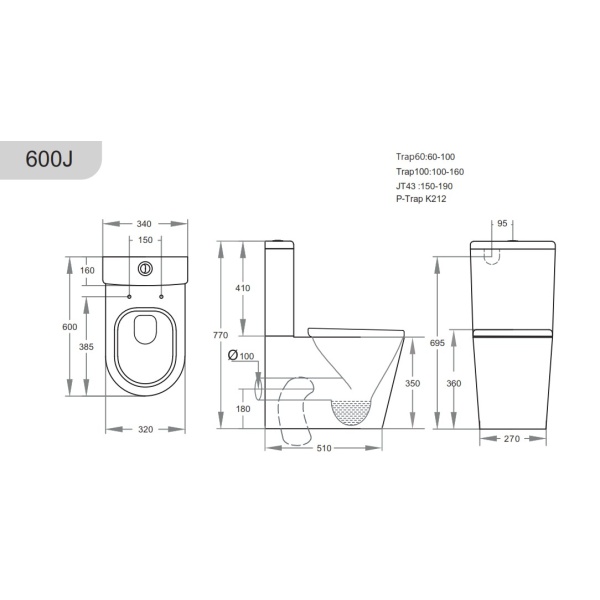 Care Toilet – KDK600J Avis Rimless Junior Toilet Suite - Image 2