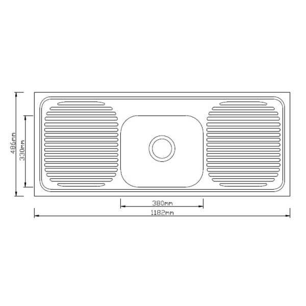 Kitchenette KM1248 Kitchen Sink 1180*485*900mm - KM1248 - Image 6