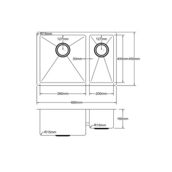 Stainless Steel Kitchen Sink – Hand Made Stainless Steel Kitchen Sink - PKS-660DR - Image 4