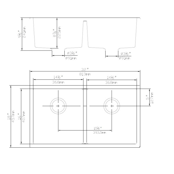 Quartz Kitchen Sink - QKS8145D-MB - Image 2