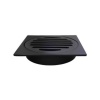Brass twist open grate Matte Black - PSF01-B