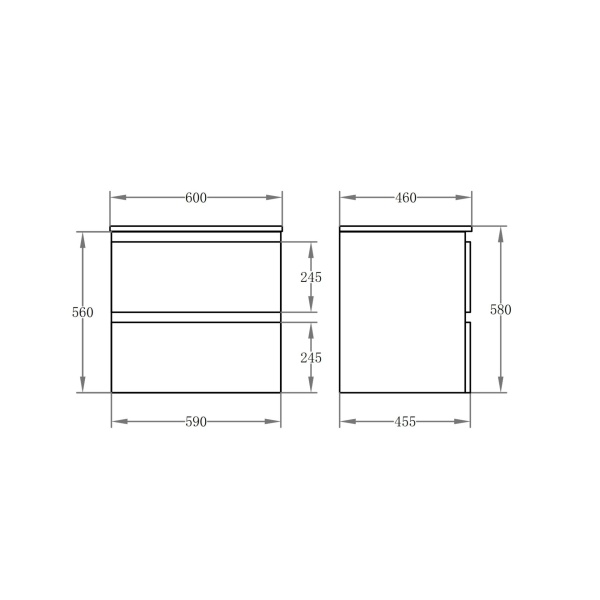2 Drawer - RIVA600W - Image 2